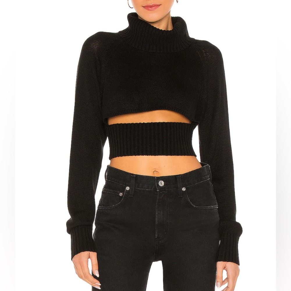 NBD Winston Cropped Turtleneck Sweater